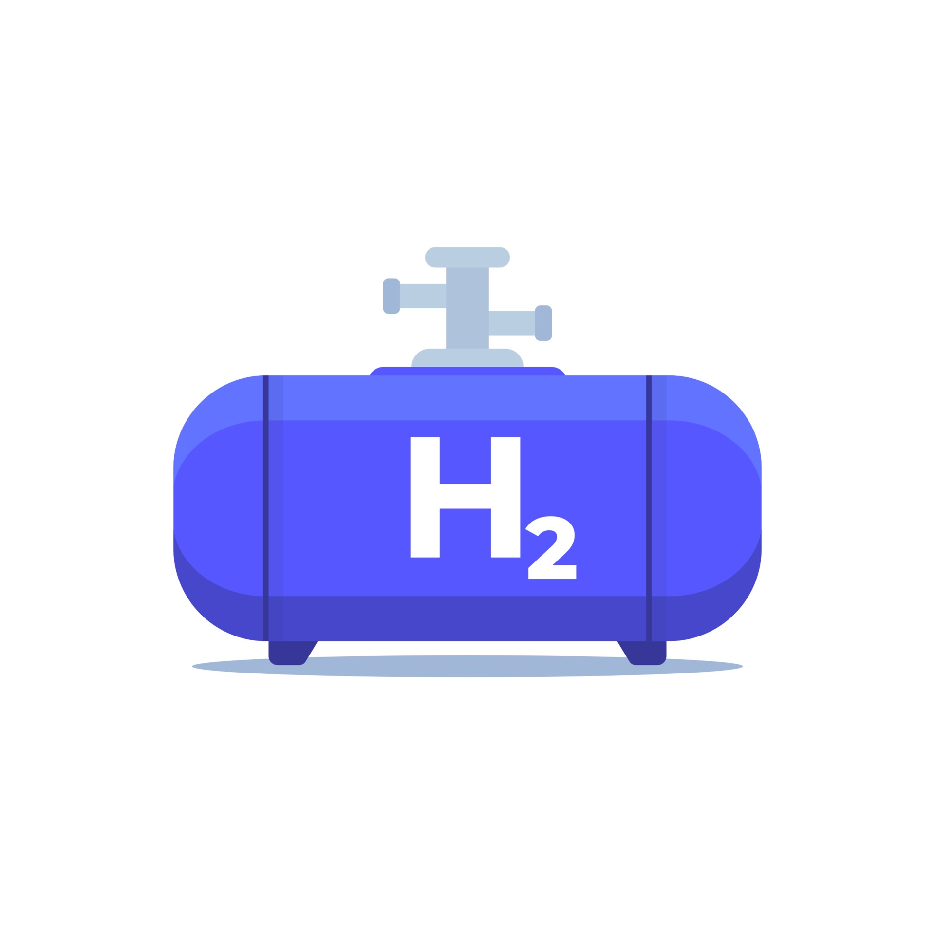 hydrogen storage, gas tank, industrial cylinder icon 2297401 Vector Art