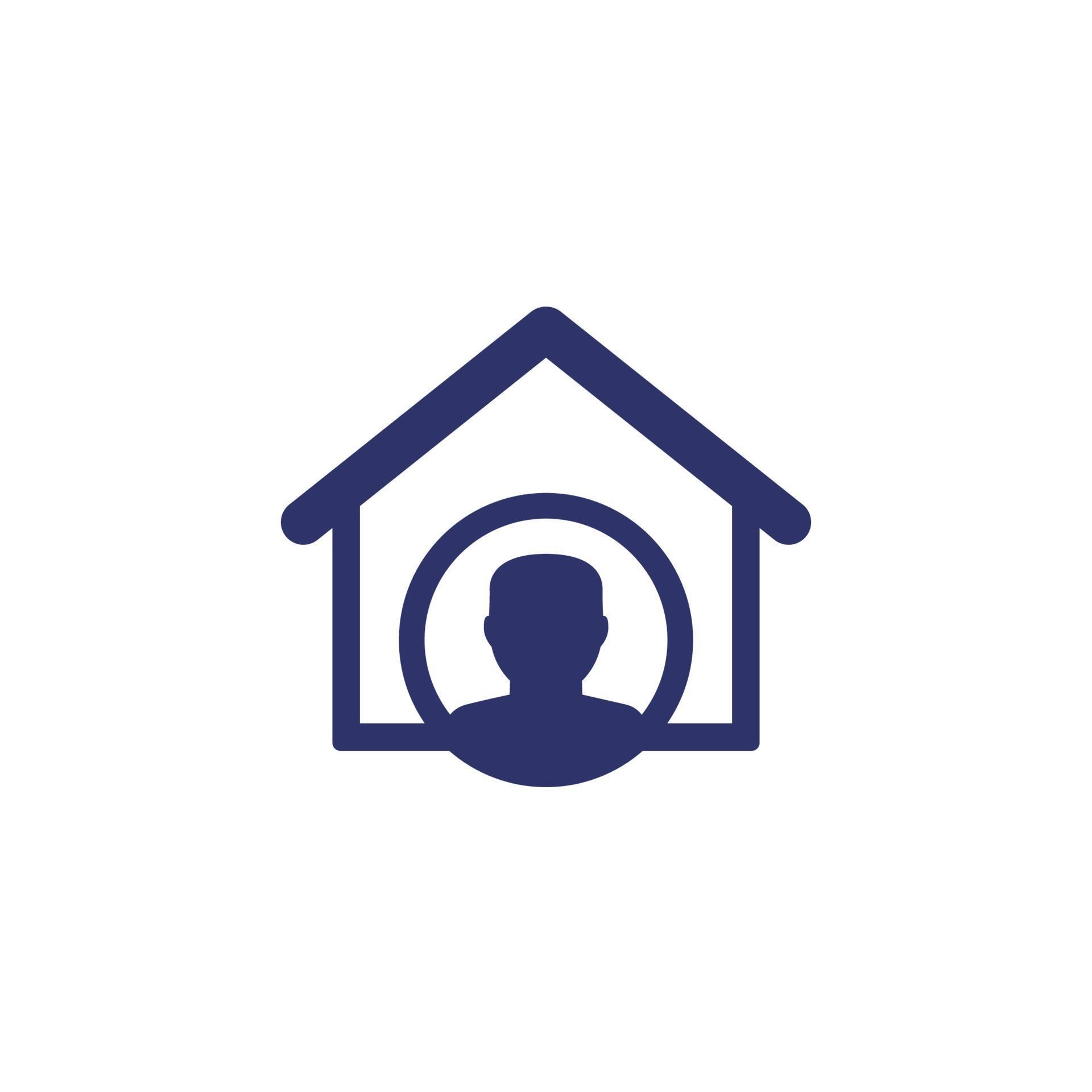 homeowner icon with a house 2297405 Vector Art at Vecteezy