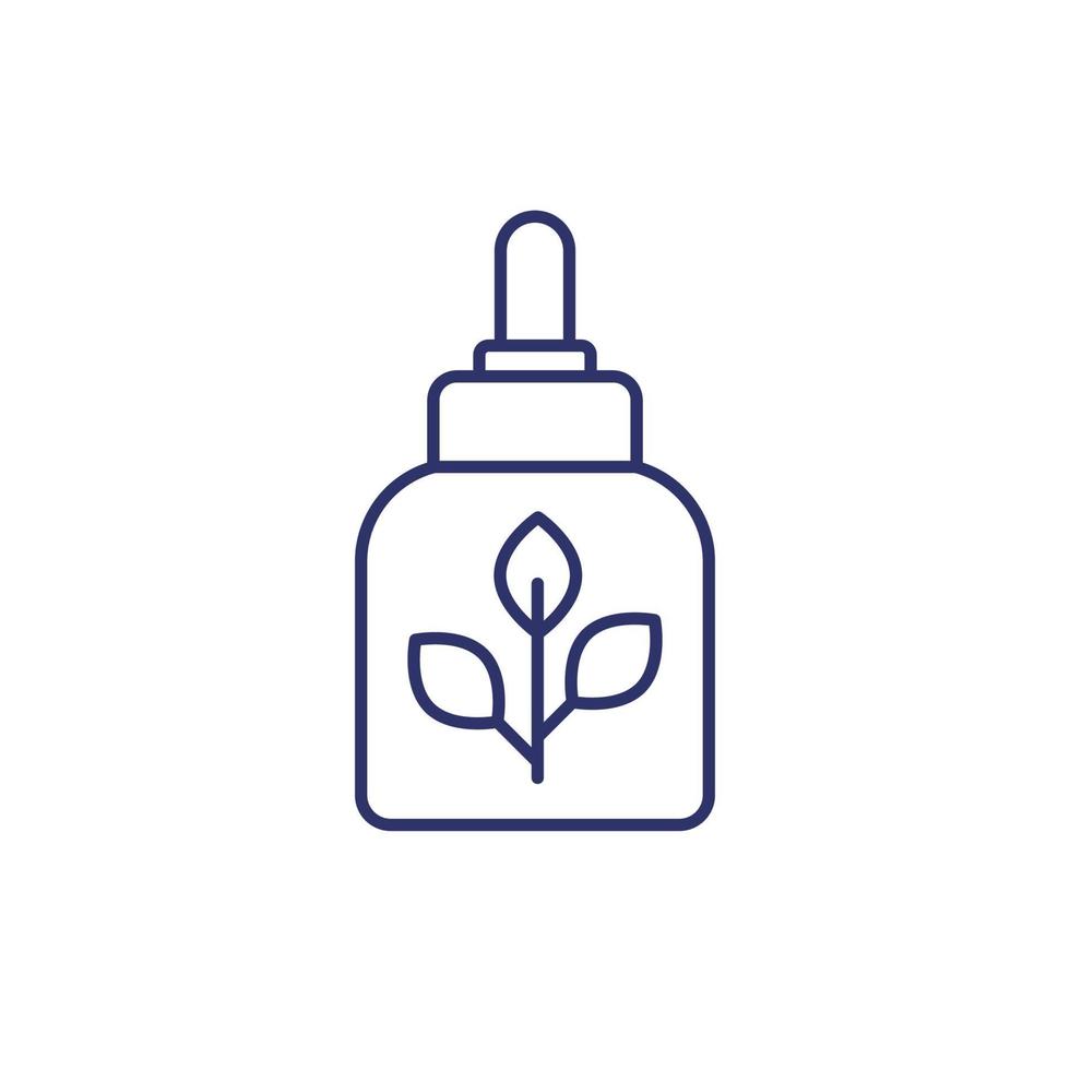 herbal homeopathic medicine line icon vector