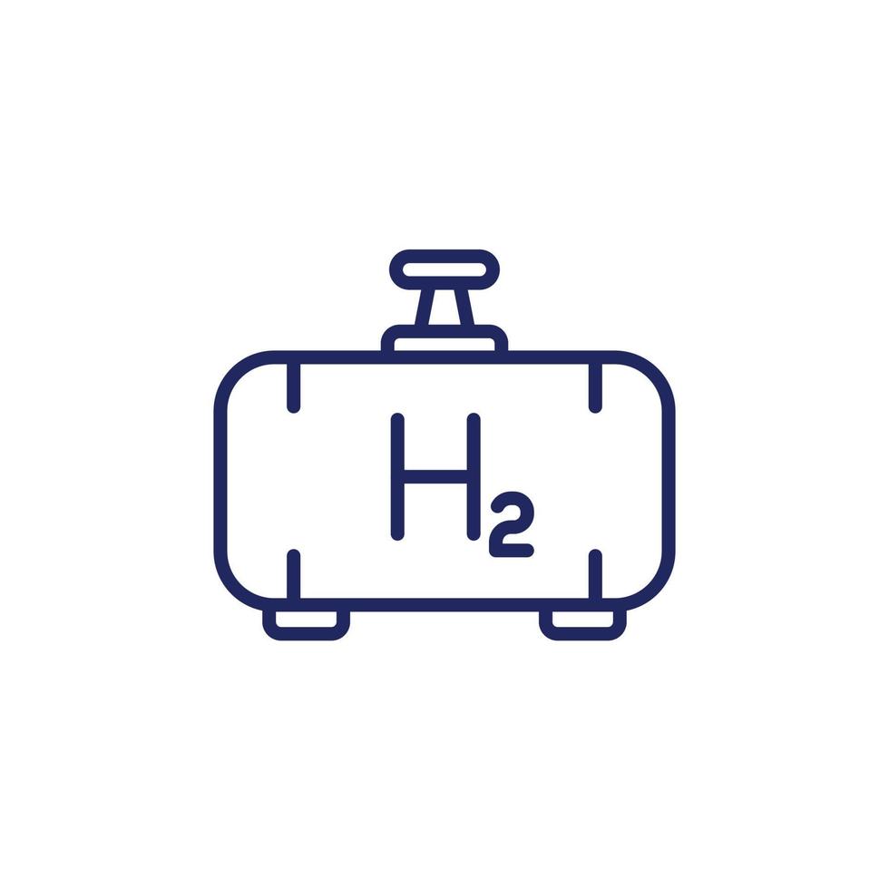 hydrogen storage line icon, vector