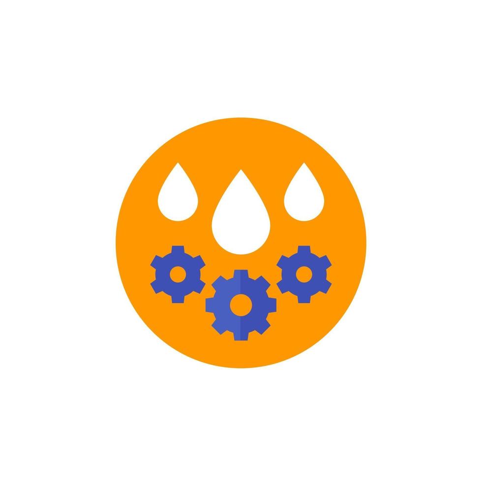 lubricant, oil drops, flat icon vector