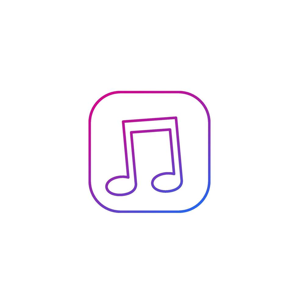 music line icon for apps and web vector