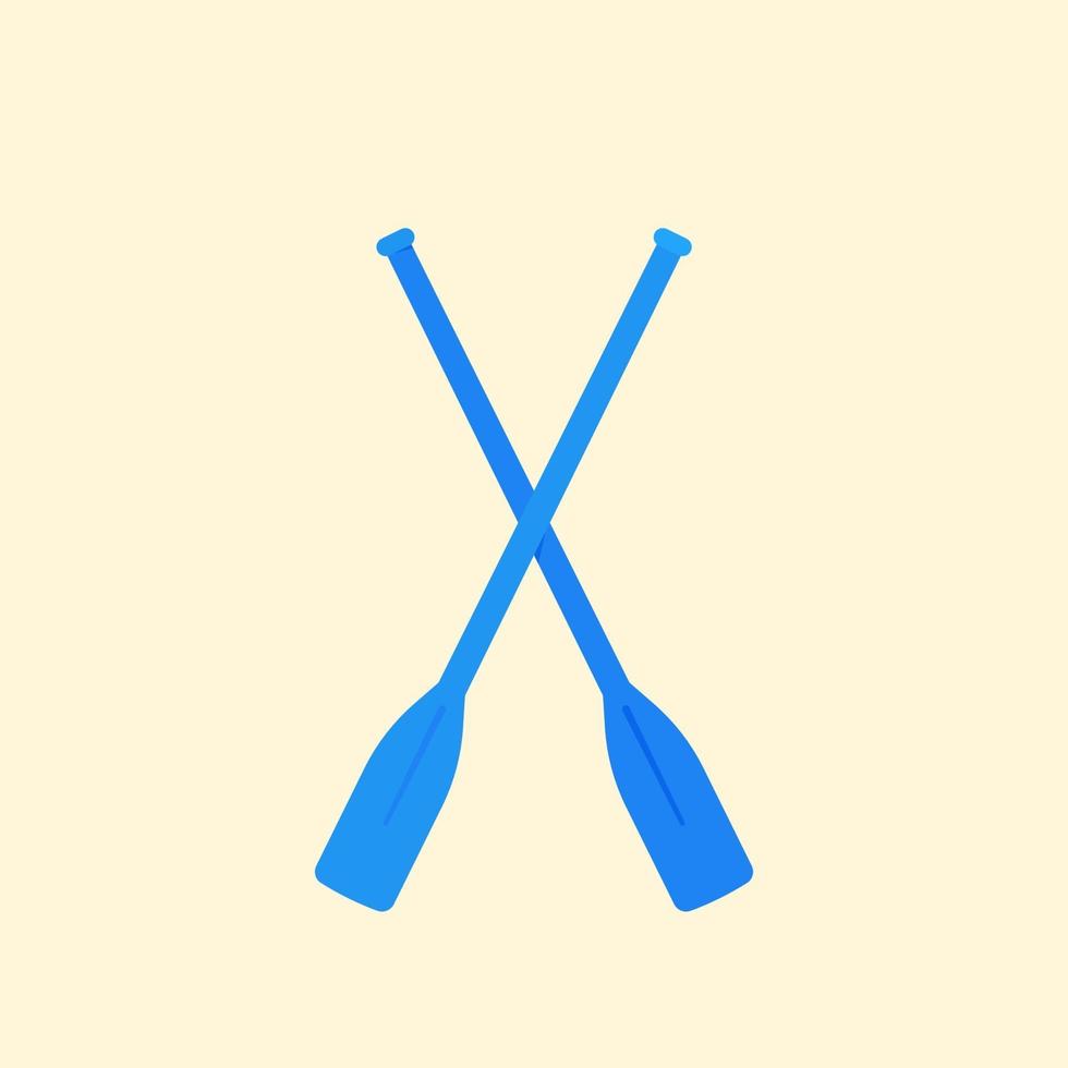 oars vector illustration in flat style