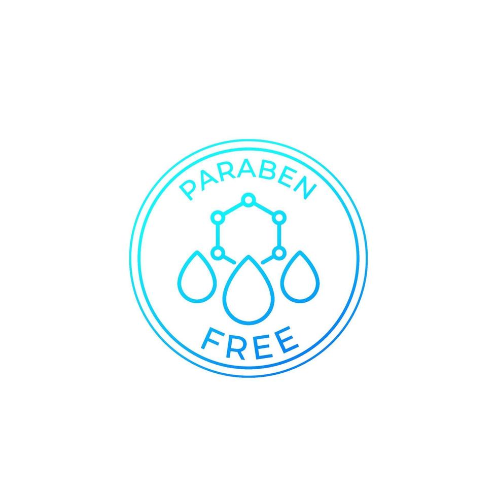 Paraben free badge, vector icon