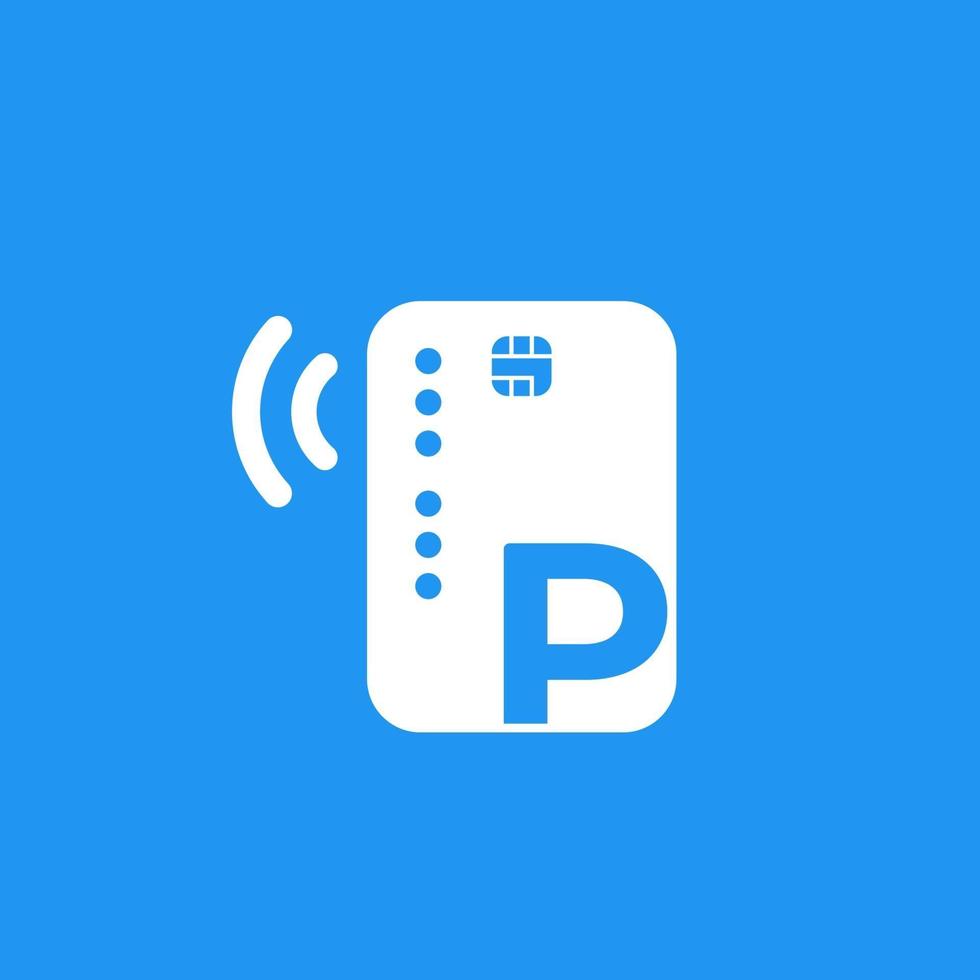 parking card, electronic pass vector icon