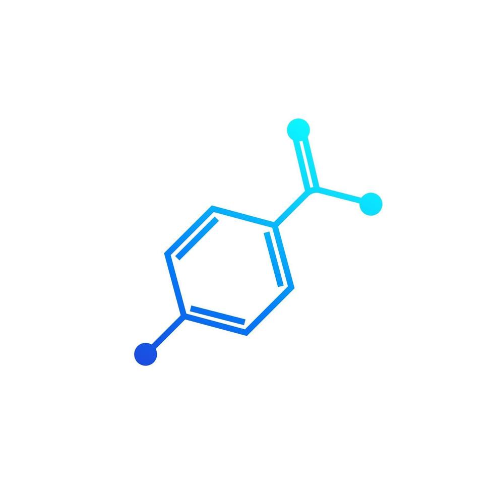 Estructura de la molécula de parabeno, diseño vectorial vector