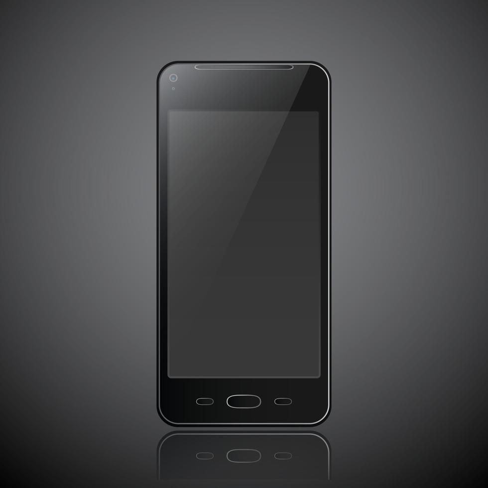 Phone black reflection vector