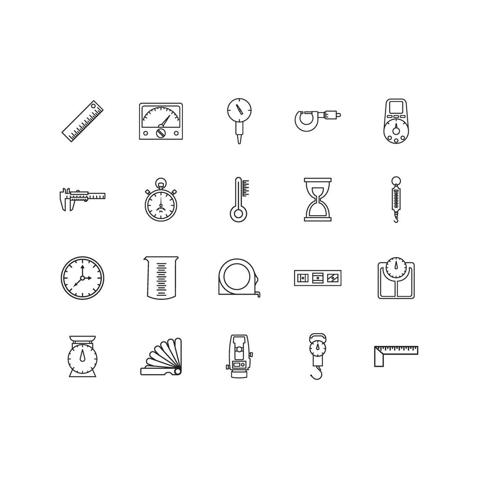Measuring Instrument Icon set Vector