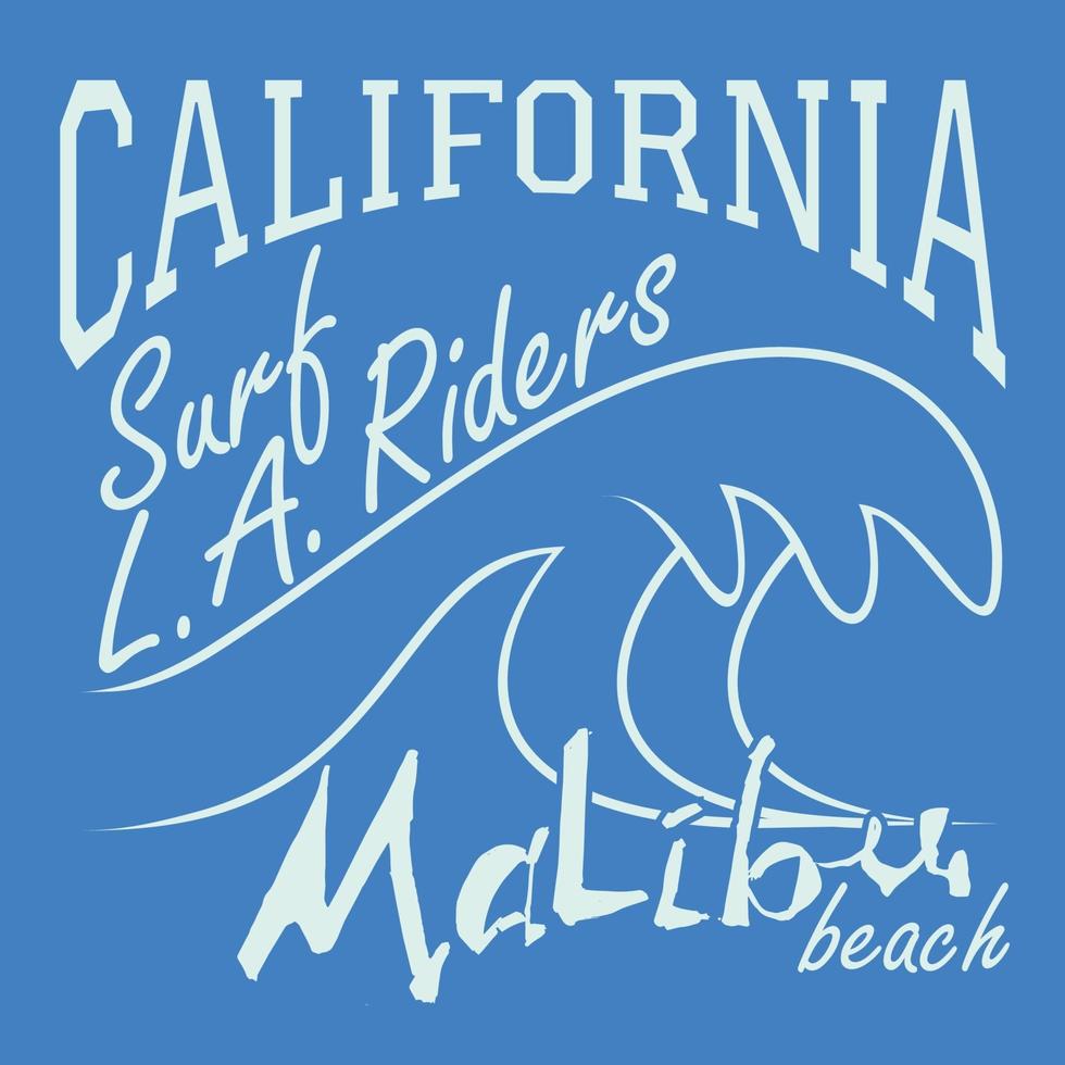 California surf riders malibu beach vector