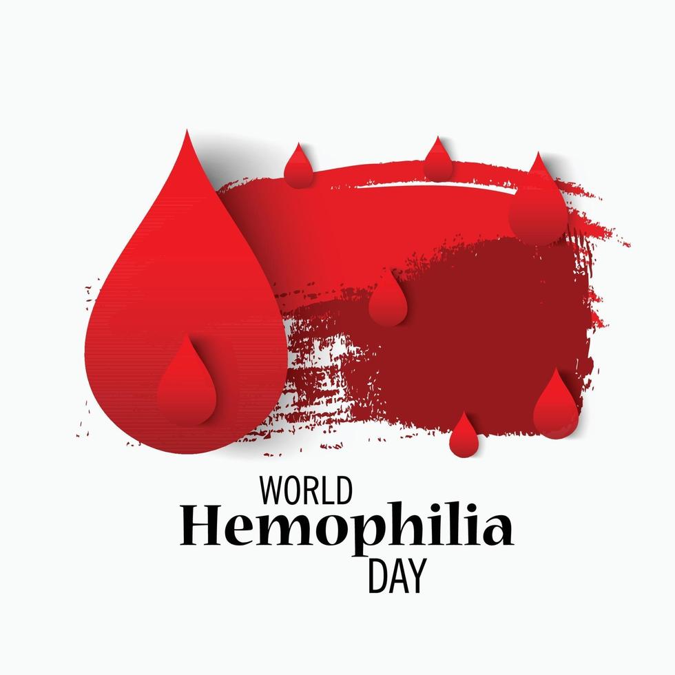 ilustración vectorial de un fondo para el día mundial de la hemofilia. vector