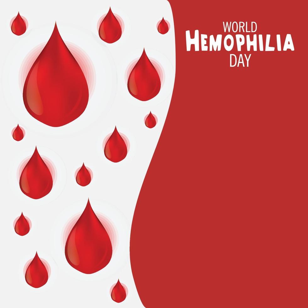 ilustración vectorial de un fondo para el día mundial de la hemofilia. vector