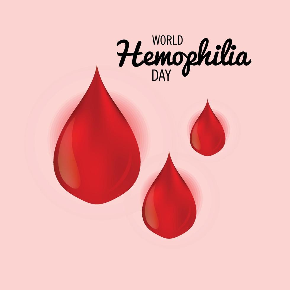 ilustración vectorial de un fondo para el día mundial de la hemofilia. vector