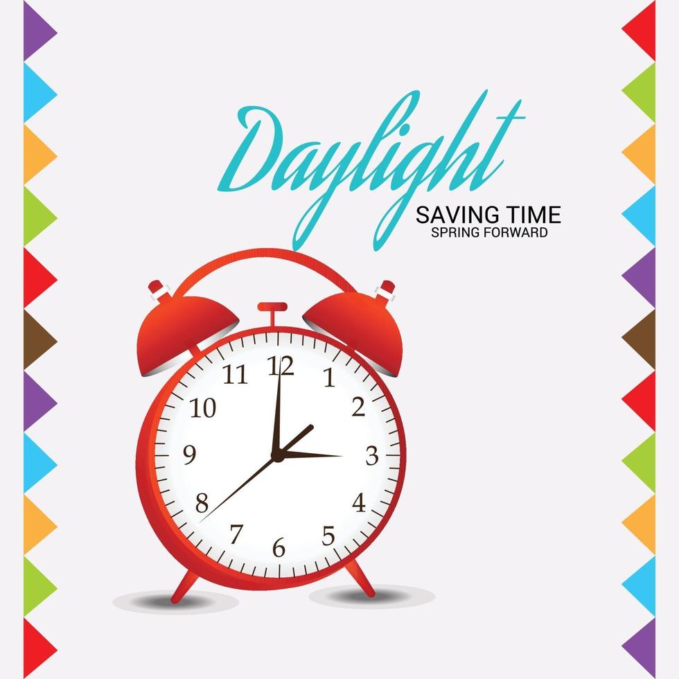 Vector illustration of a Background for Daylight Saving Time Summer Fall Back and Spring Forward.