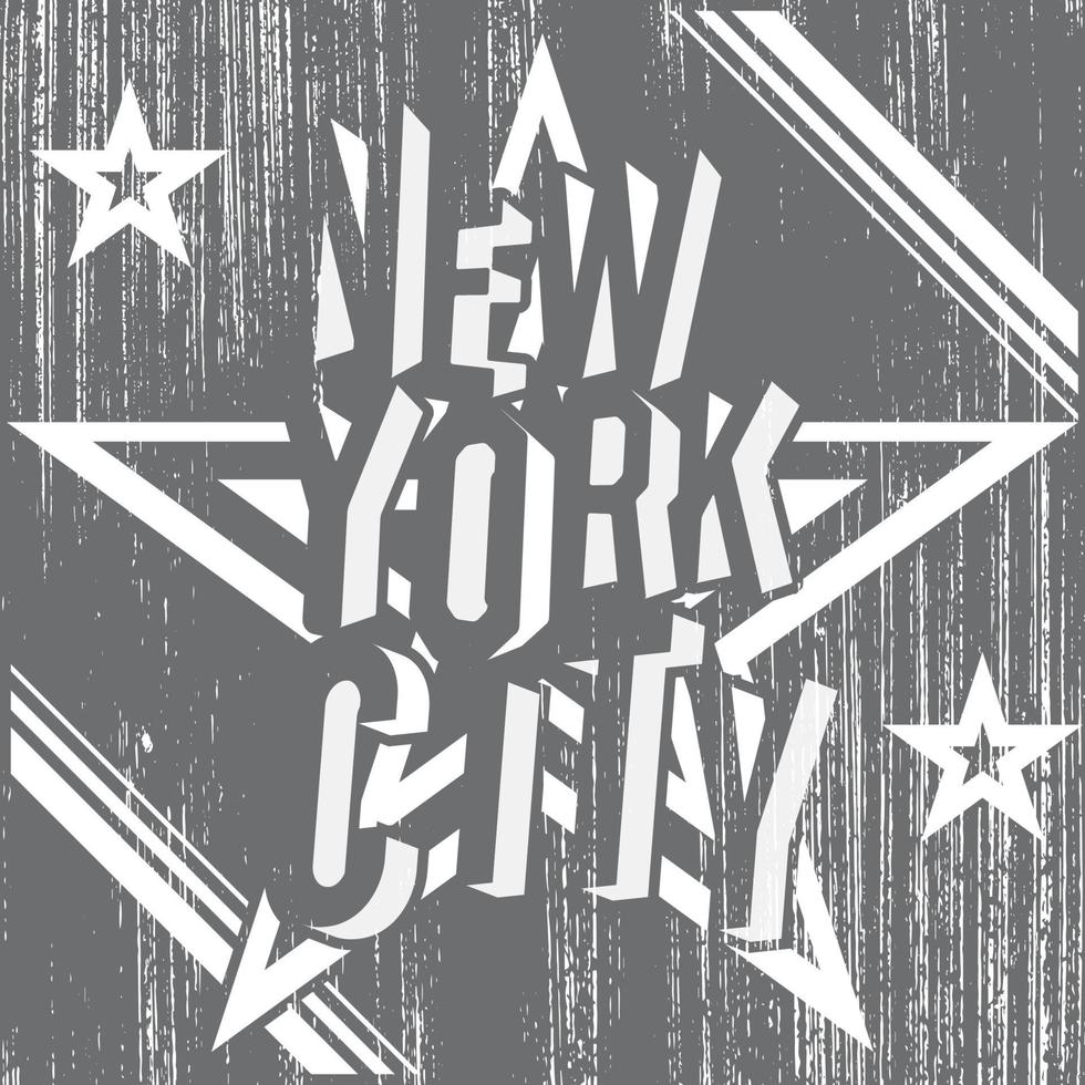 New York negative on darck grey vector