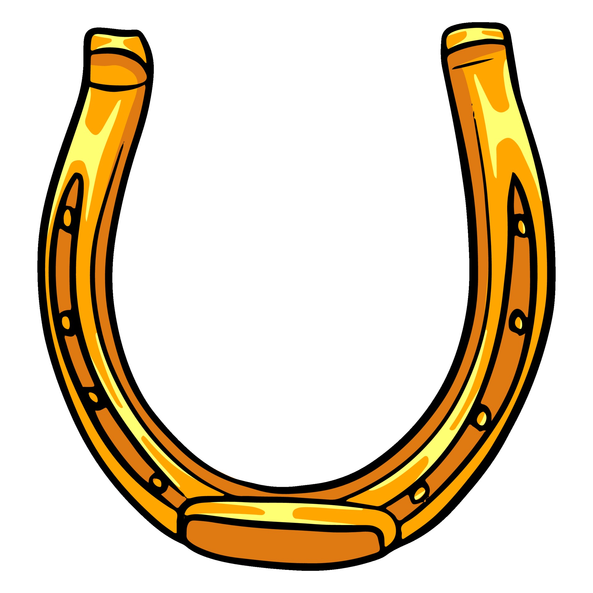 Horseshoe for good luck. Golden horseshoe. St.Patrick 's Day