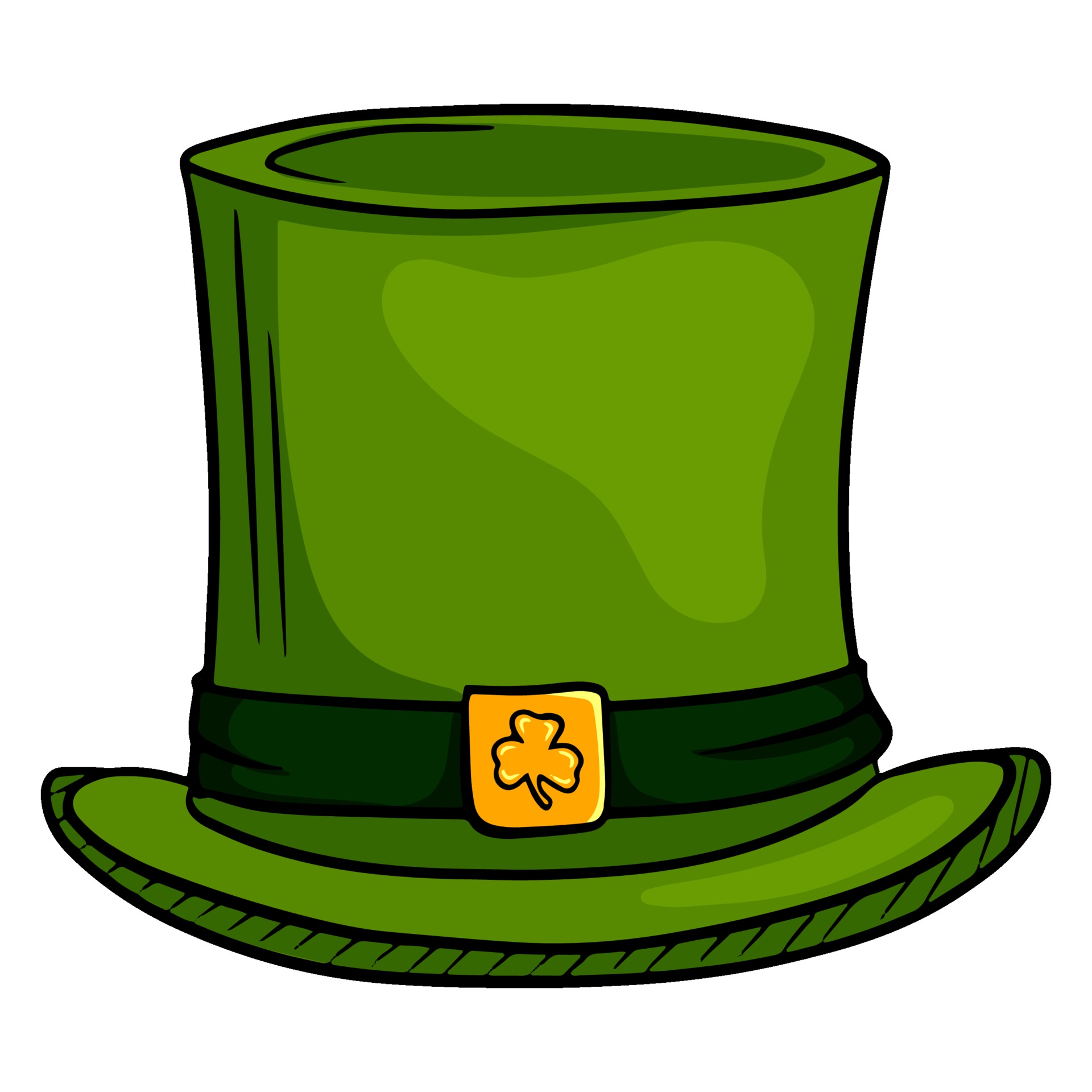 parálisis crucero tonto tocado de cilindro. sombrero de copa irlandés. Día de San Patricio. estilo  de dibujos animados. 2297988 Vector en Vecteezy