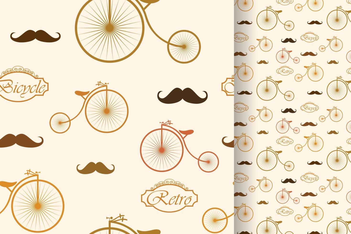 Retro bicycle pattern light vector
