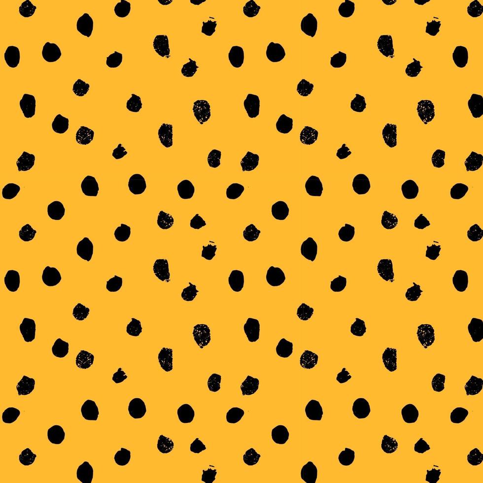 Hand drawn dots, seamless pattern, cheetah skin texture, vector illustration