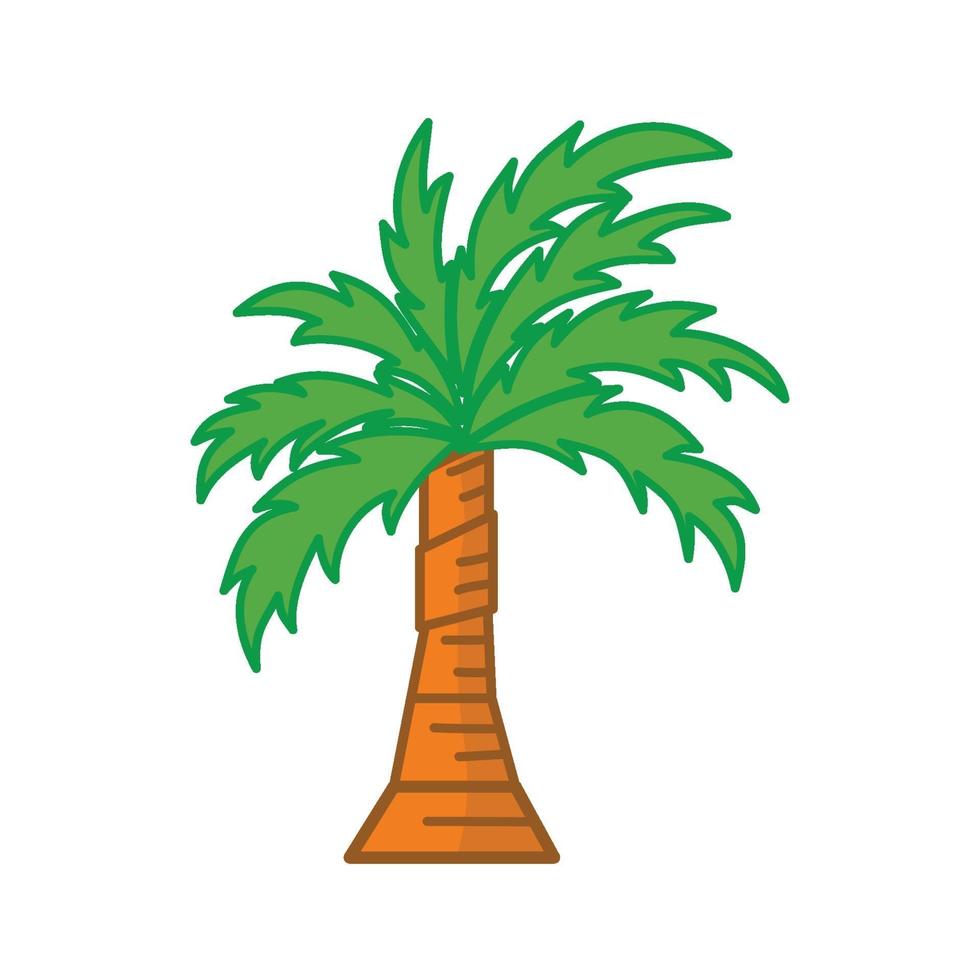 palmeras aisladas diseño de fondo blanco vector
