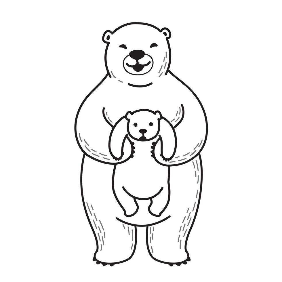 vector de ilustración de oso polar oso polar blanco