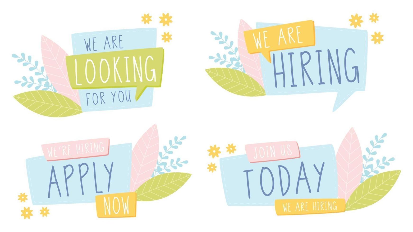 We are hiring set vector