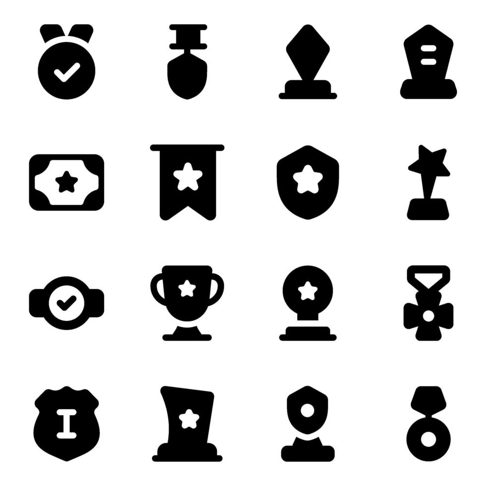 Trophy and Medals in Modern vector