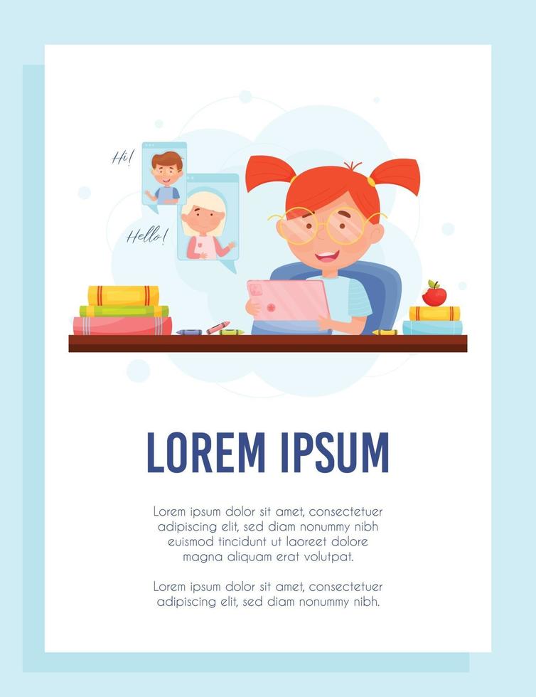 Distance education concept vector
