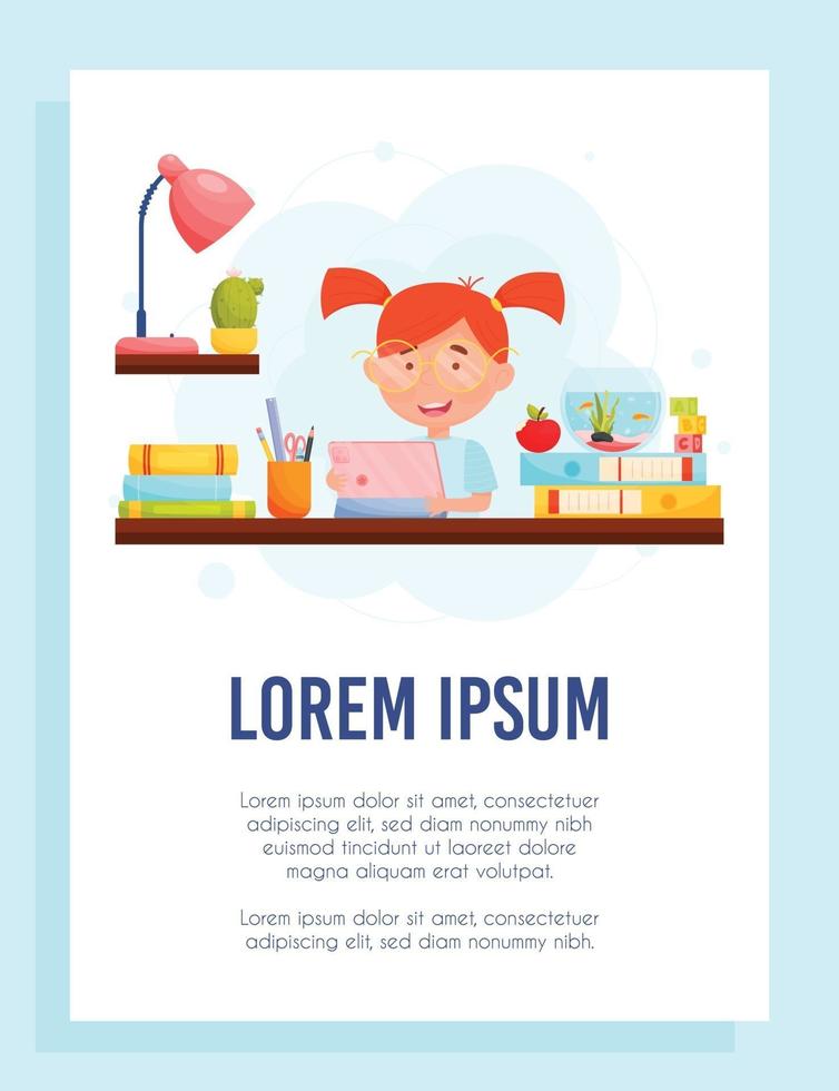 Remote education concept vector