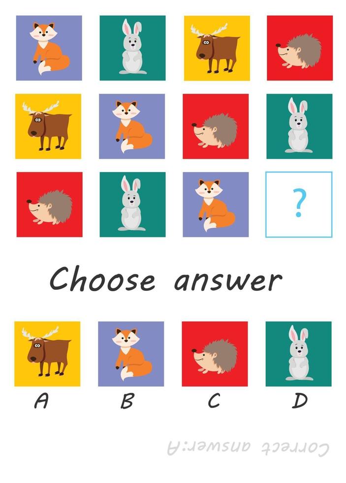 choose answer animals vector