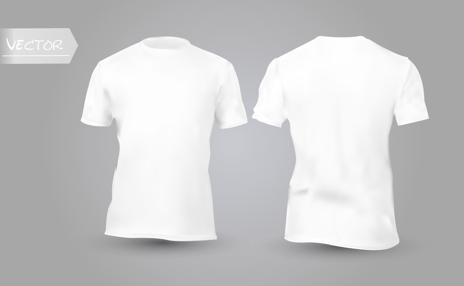 Shirt mock up set. T-shirt template. White version, front design ...