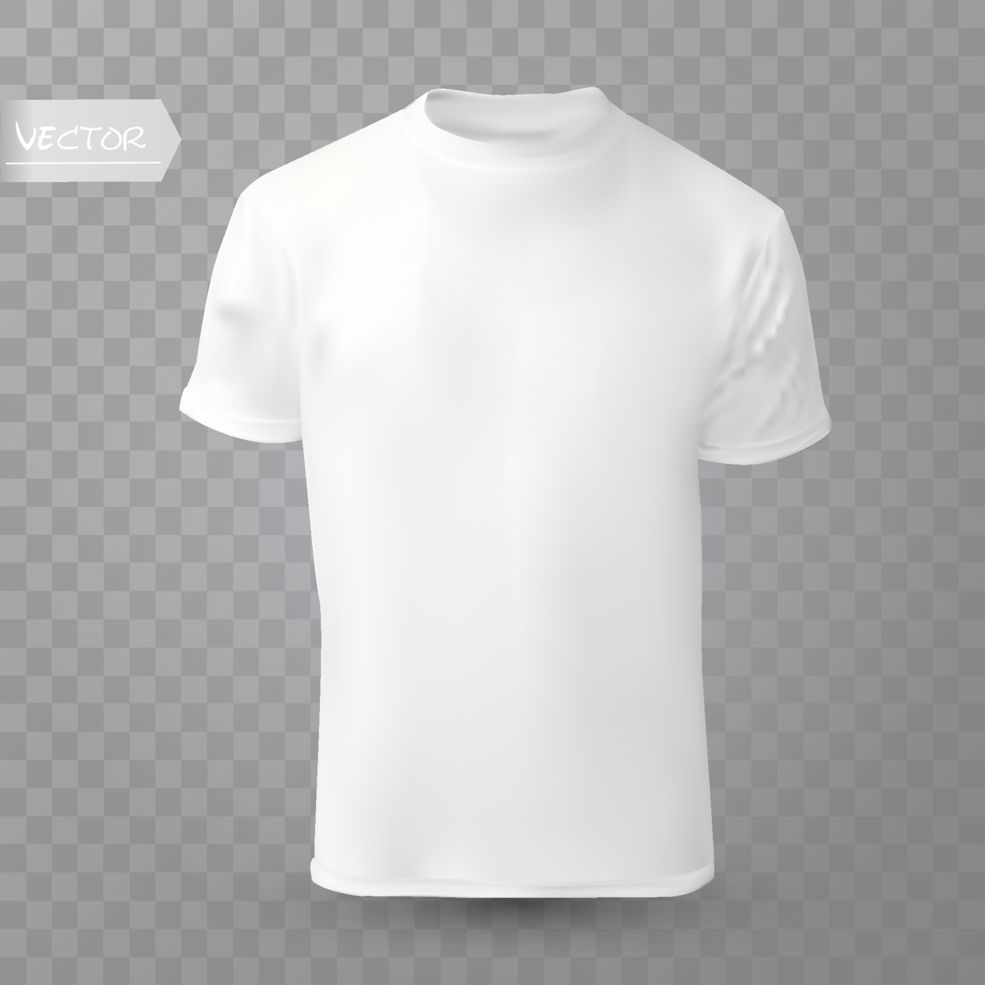 Indica Syd Beskrivende Shirt mock up on transparent background. T-shirt template. White version,  front design. 2298654 Vector Art at Vecteezy