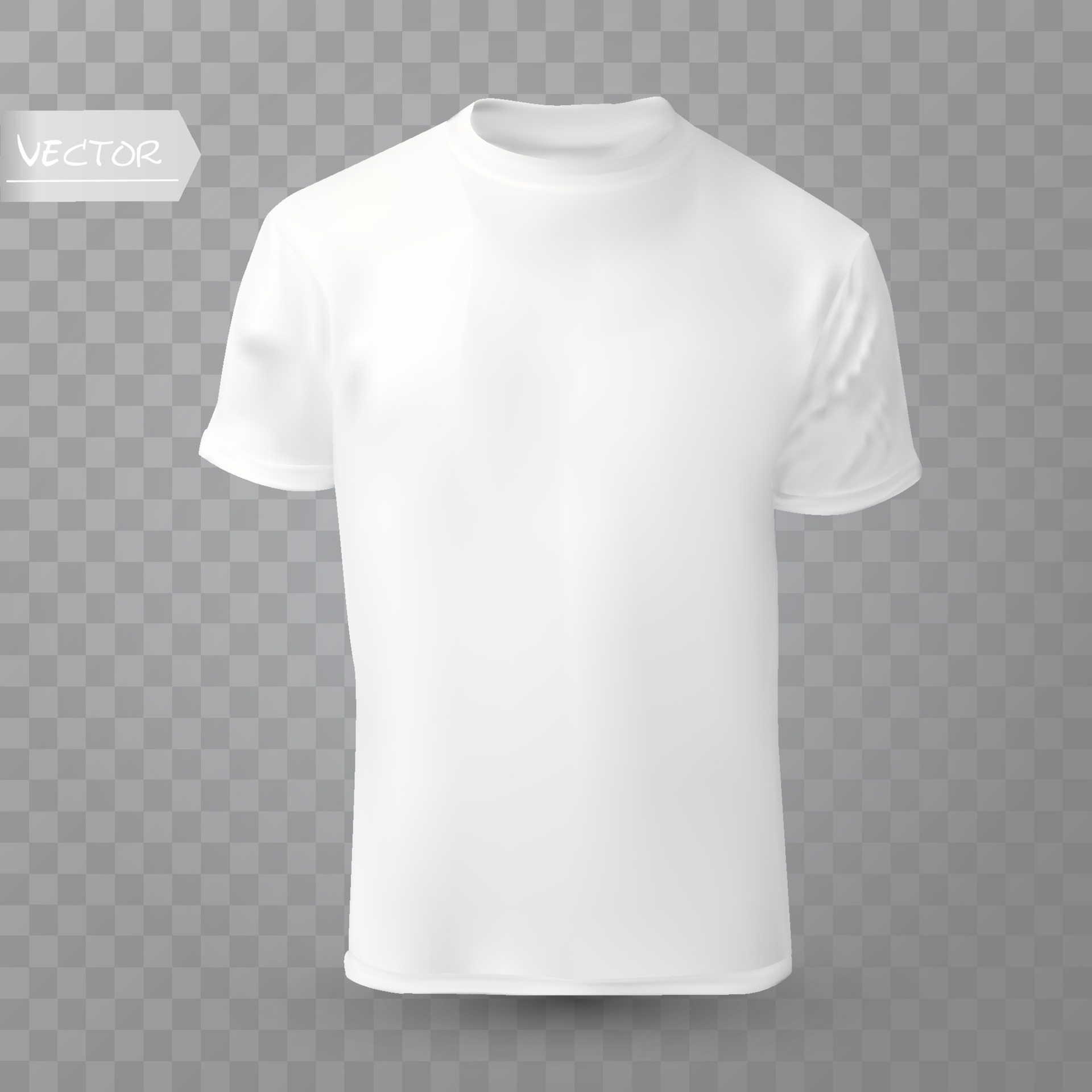 Shirt mock up on transparent background. T-shirt template. White version,  front design. 2298654 Vector Art at Vecteezy