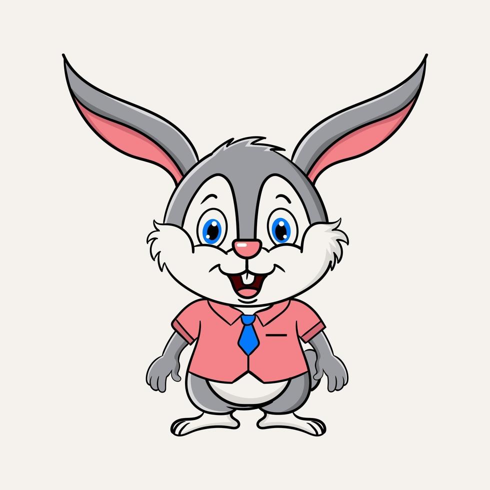 Cute rabbit cartoon character mascot vector design illustration 2298693