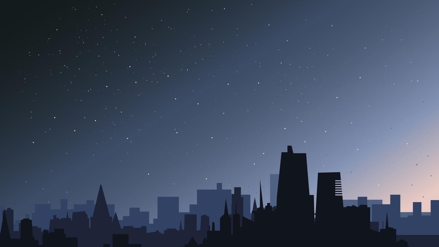 City in the night. vector