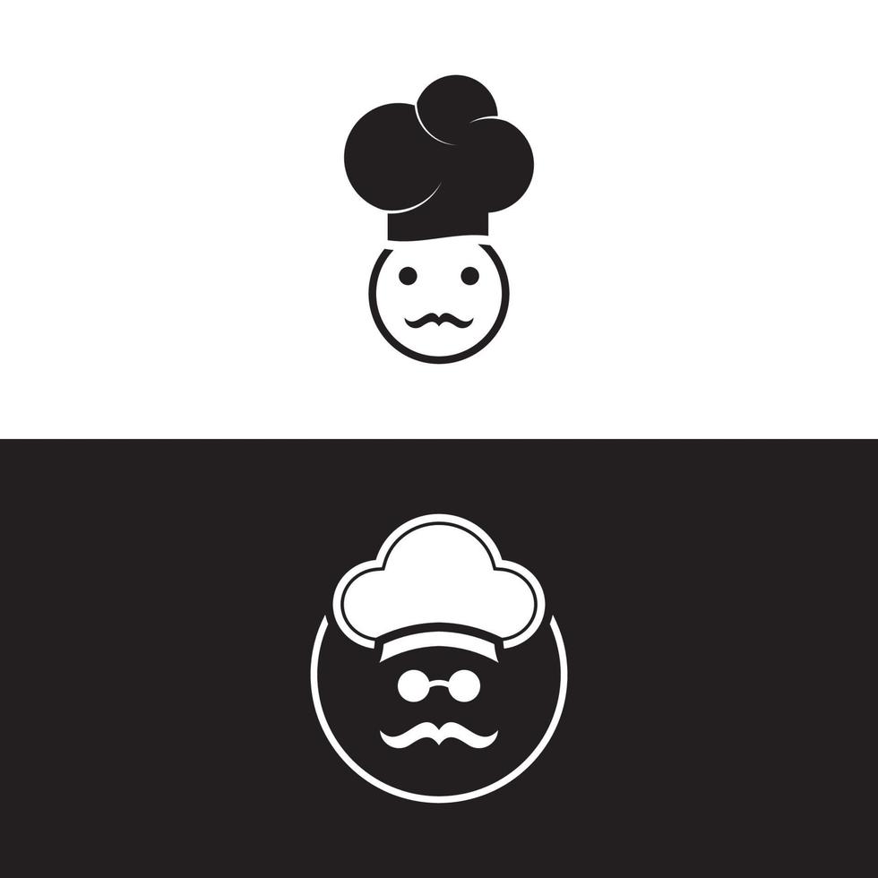 chef logo template icon design vector