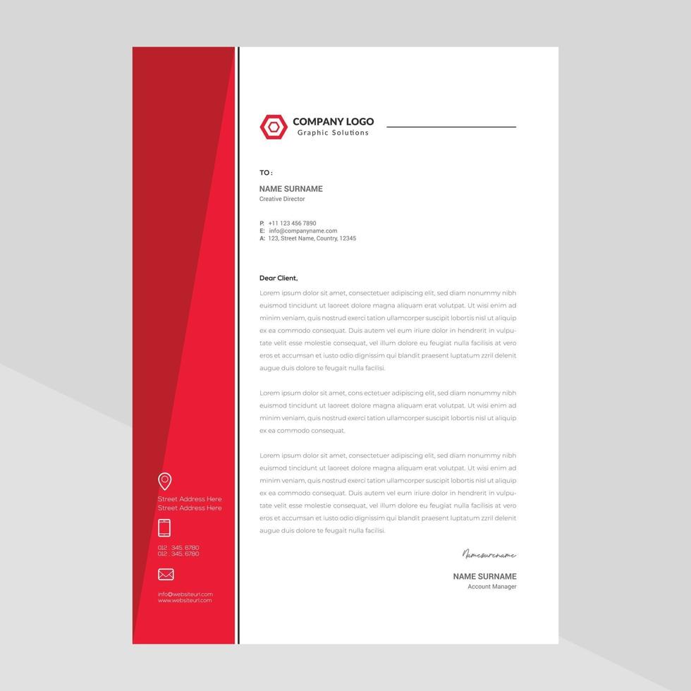 Elegant letterhead template design in minimalist style Free Vector