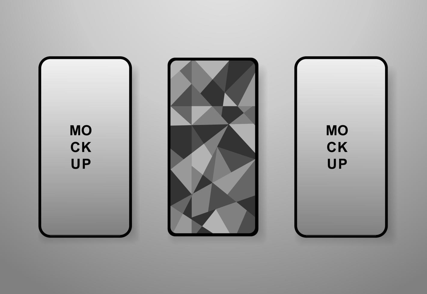 cell phone mockup in glass stained design vector