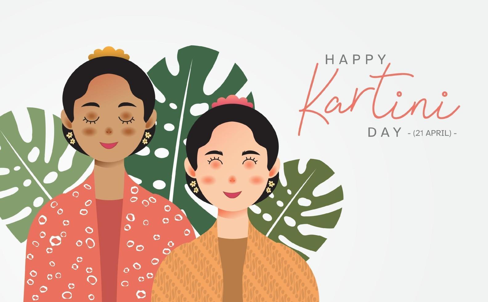 feliz celebración del día de kartini vector