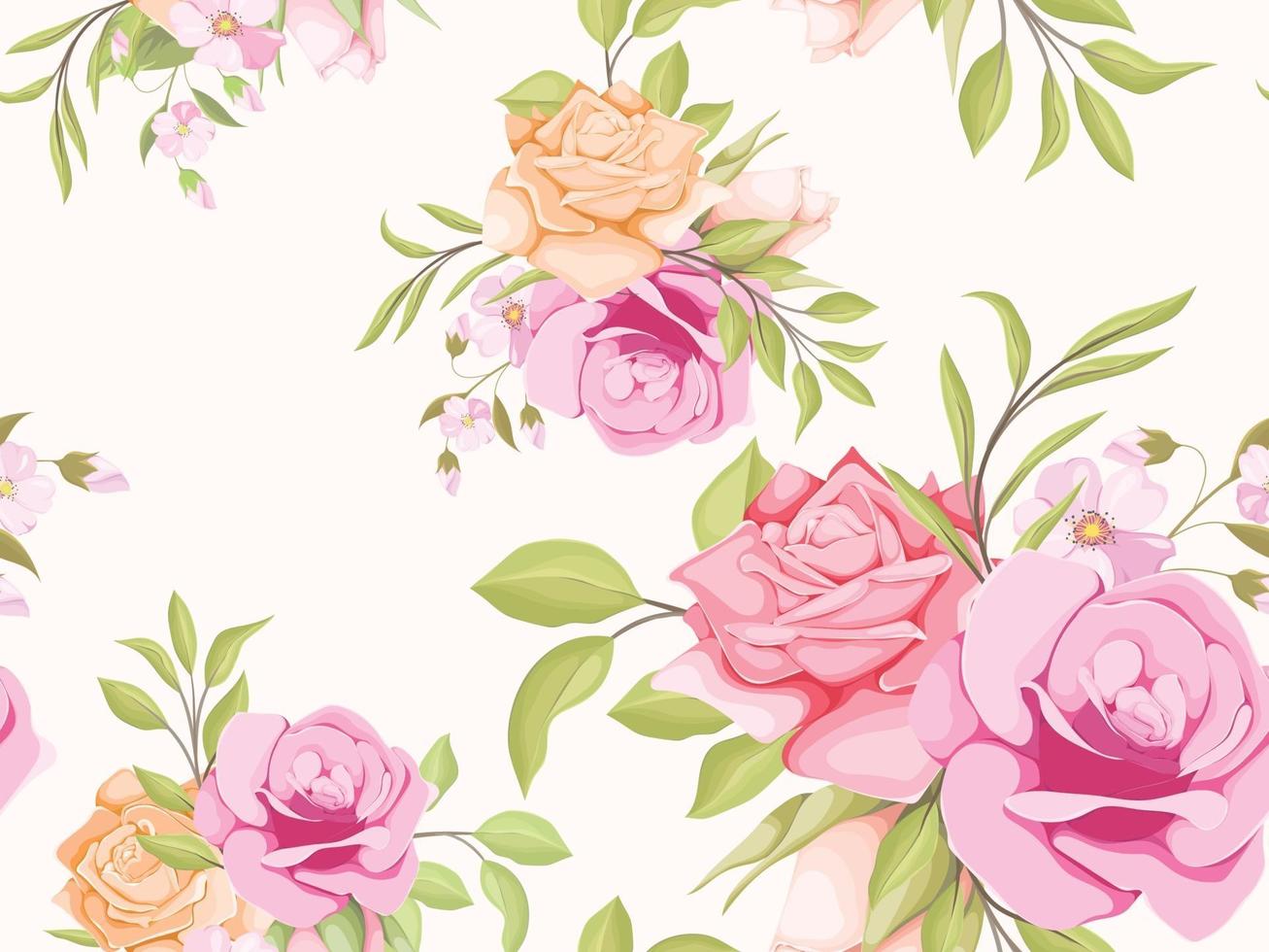 Seamless Pattern Floral Concept Template Design for Textile and Wallpaper vector