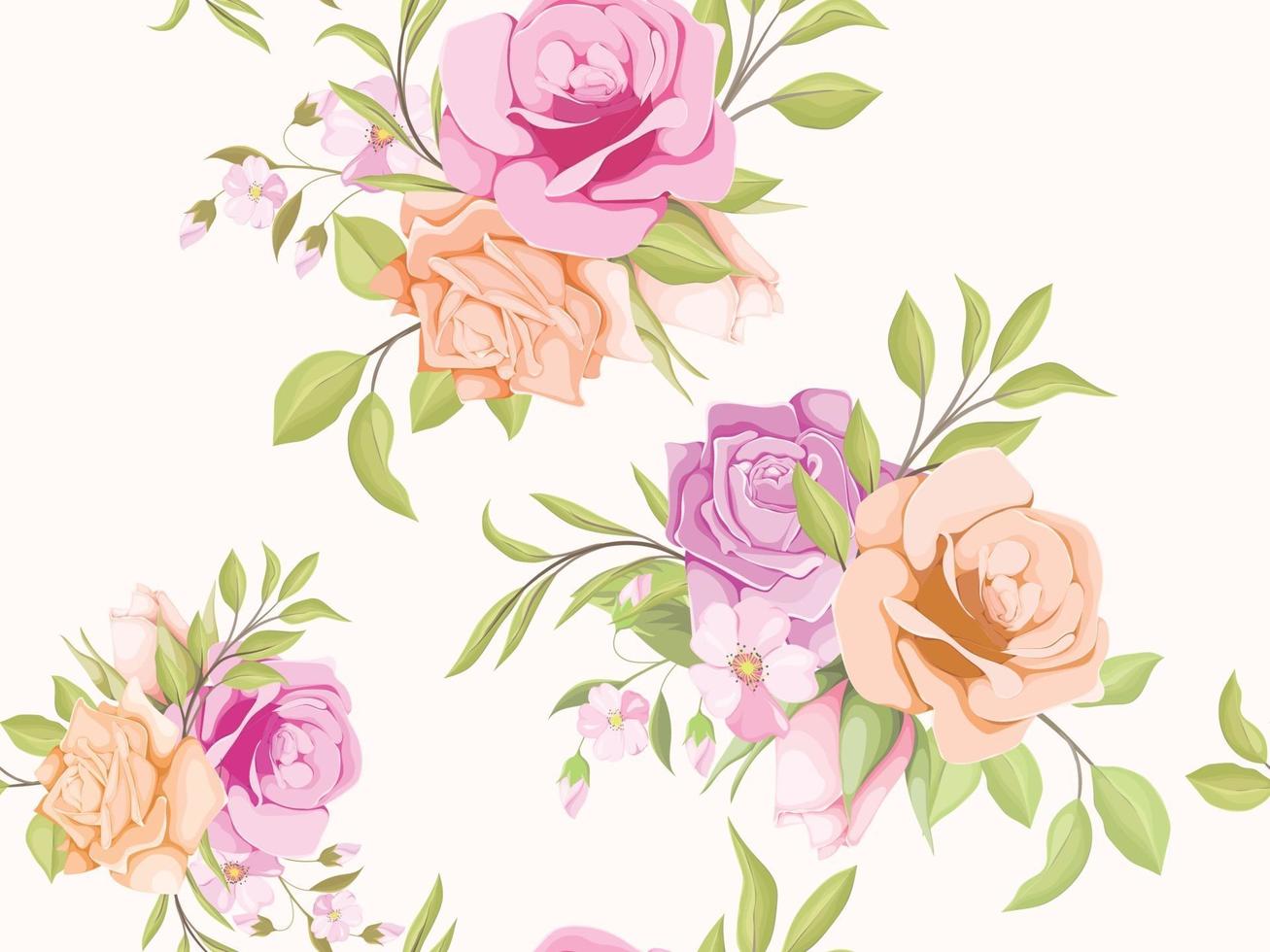 Seamless Pattern Floral Concept Template Design for Textile and Wallpaper vector