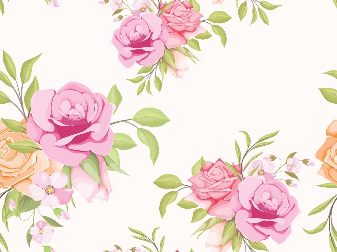 Seamless Pattern Floral Concept Template Design for Textile and Wallpaper vector