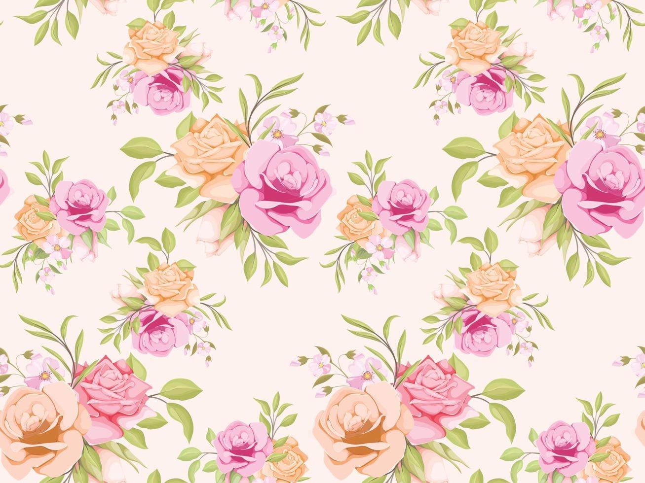 Seamless Pattern Floral Concept Template Design for Textile and Wallpaper vector