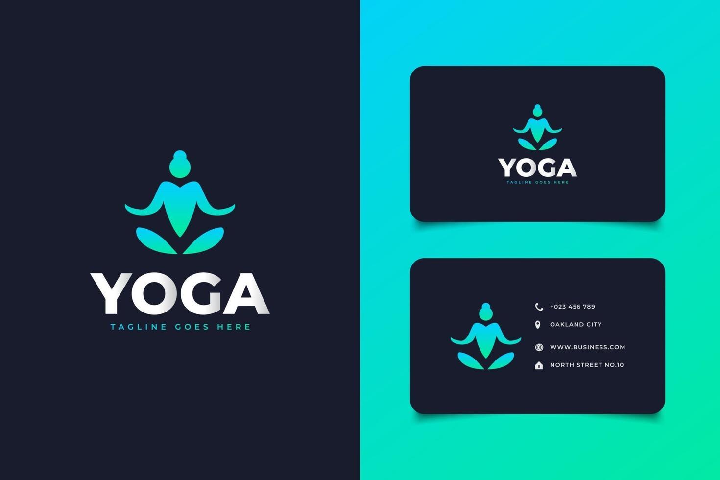 Green Yoga Logo Design Template. Yoga People Logo Vector Icon App