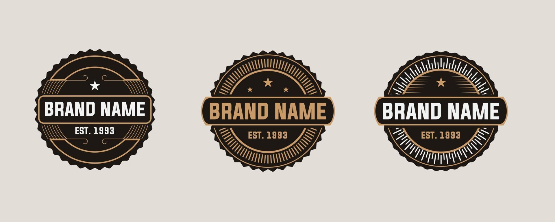 Brand Name Set Vintage Logo Badges Elegant Retro Label Emblem Logo Design Inspiration Vector Art At Vecteezy