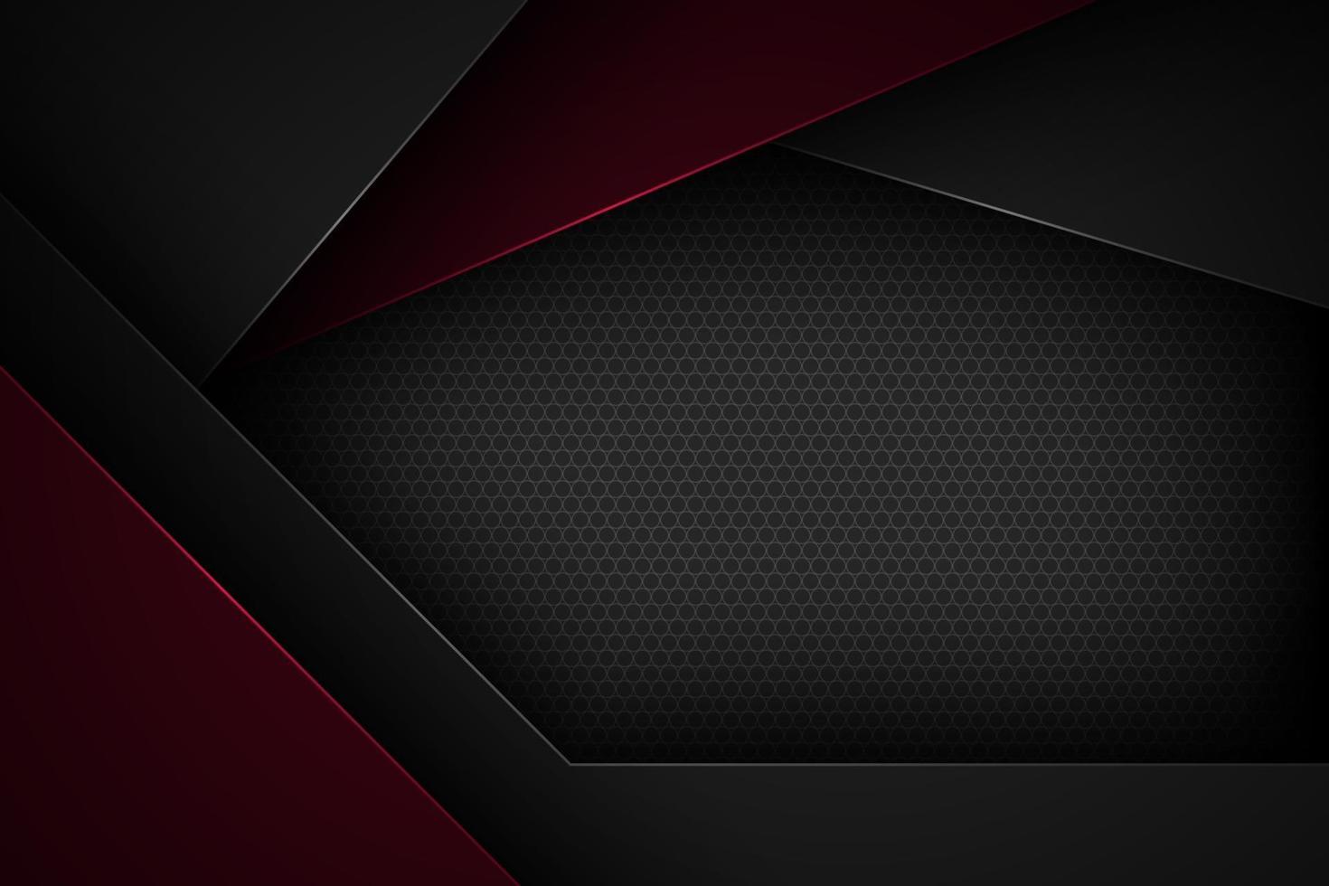 Black abstract vector background with overlapping characteristics.