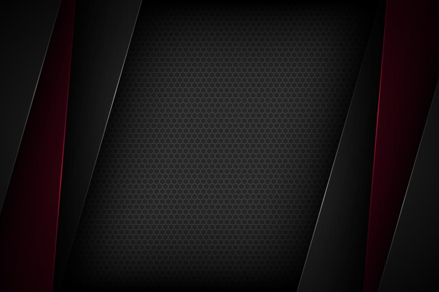 Black abstract vector background with overlapping characteristics.