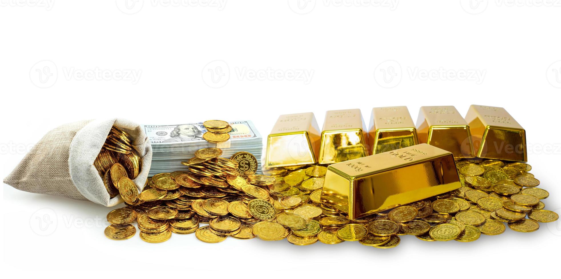 Gold and money photo