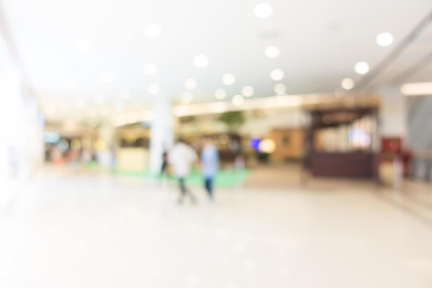 Desenfoque del interior del centro comercial y la tienda minorista para el fondo foto