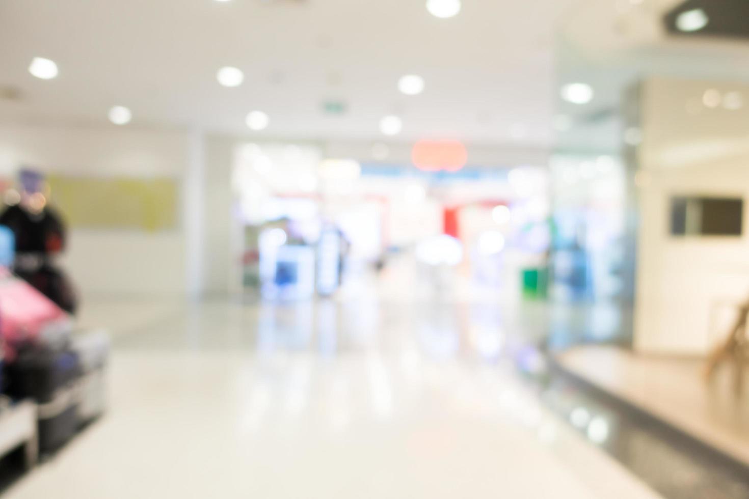 Blur shopping mall and retail store interior for background photo