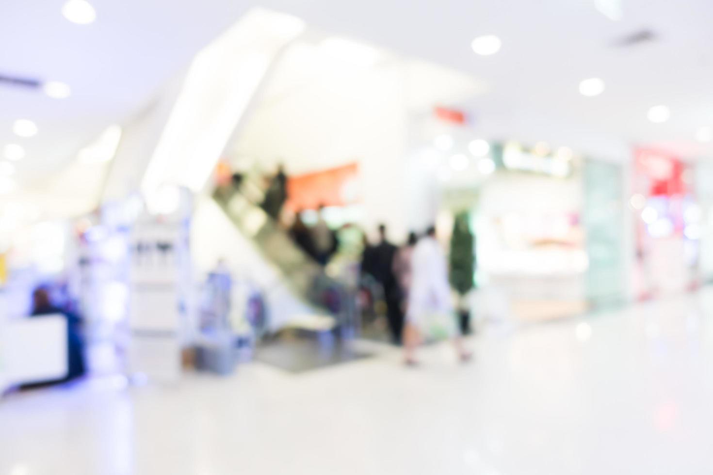 Blur shopping mall and retail store interior for background photo
